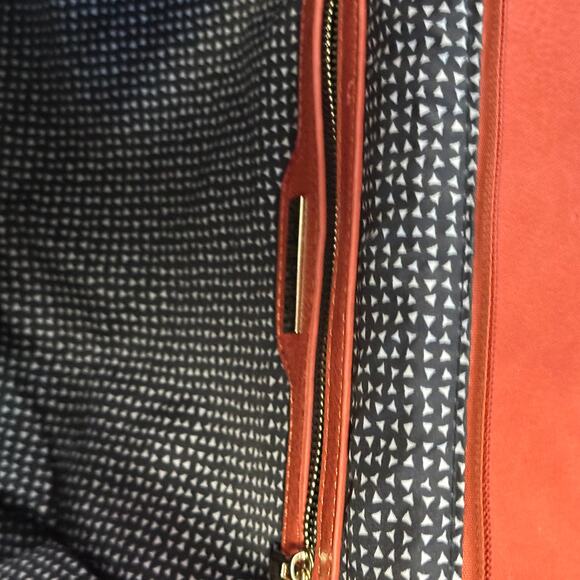 Large Vegan Leather Burnt Orange Tote Bag Laptop Bag MMS Design Studio - Picture 7 of 7